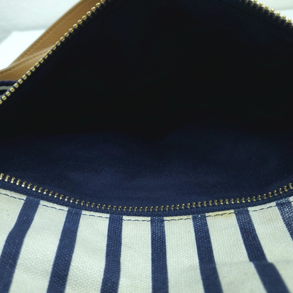 A New Day Navy Striped Canvas Messenger Bag 12”x11” - Picture 5 of 5